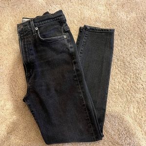 AGOLDE HIGH WAIST SKINNY JEAN FADED BLACK